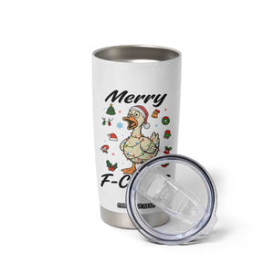 Merry F Caw F Goose Tumbler Cup Funny Rebellious Christmas Gift TS12 Print Your Wear