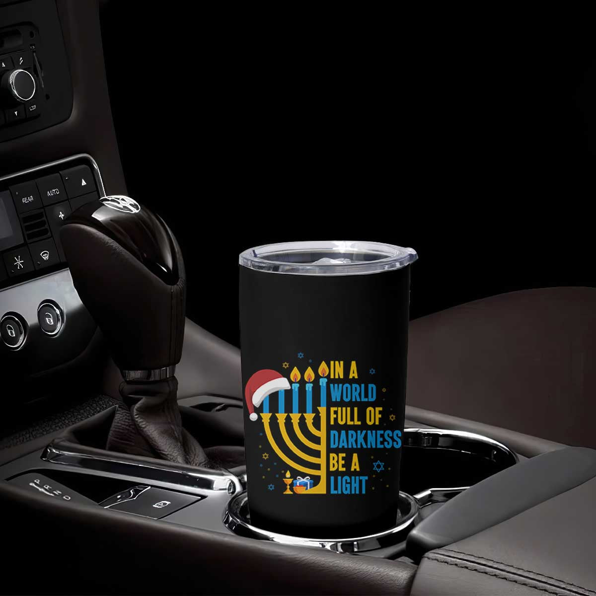 Christmas Hanukkah Interfaith Family Gift Tumbler Cup In A World Full Of Darkness Be A Light TS12 Print Your Wear