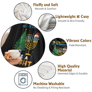 Be A Light Christmas Hanukkah Throw Blanket Interfaith Family Gift TS12 Print Your Wear