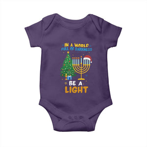 Be A Light Christmas Hanukkah Baby Onesie Interfaith Family Gift TS12 Purple Print Your Wear