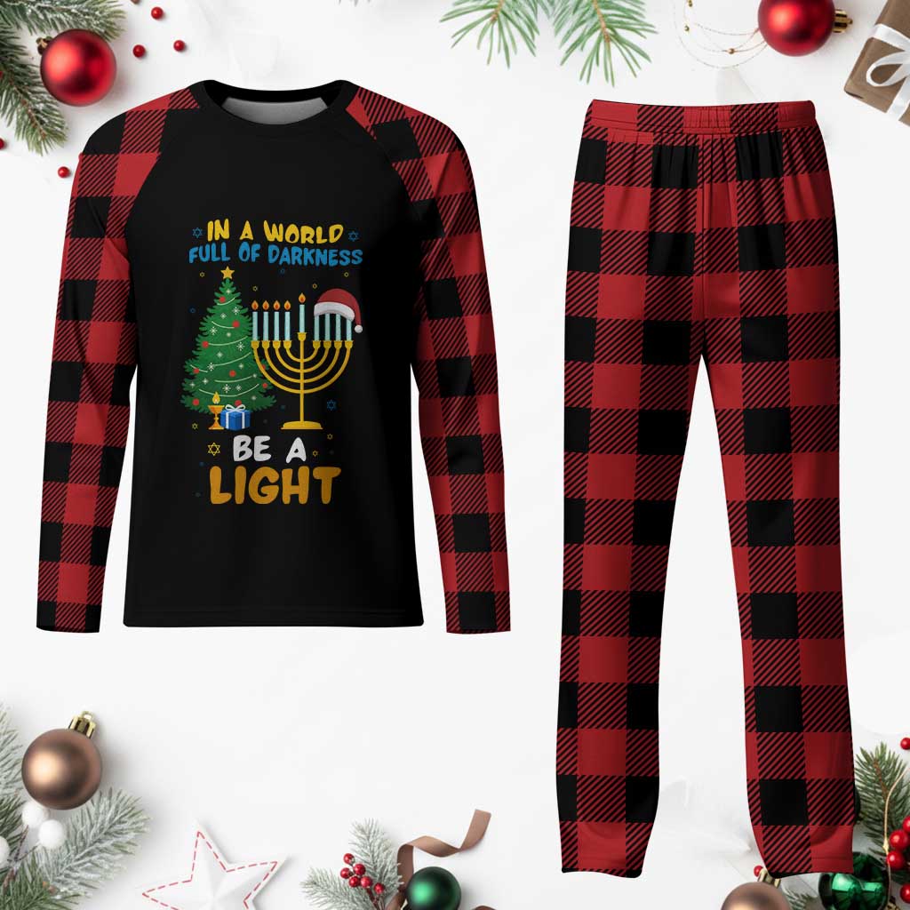 Be A Light Xmas Hanukkah Plaid Pajama Set Interfaith Family Gift TS12 Buffalo Plaid Print Your Wear