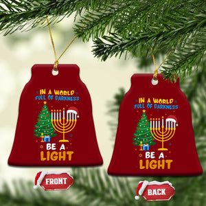 Be A Light Xmas Hanukkah Ceramic Ornament Interfaith Family Gift TS12 Print Your Wear