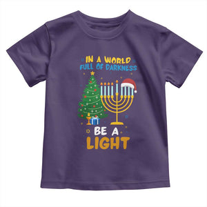 Be A Light Christmas Hanukkah Toddler T Shirt Interfaith Family Gift TS12 Purple Print Your Wear