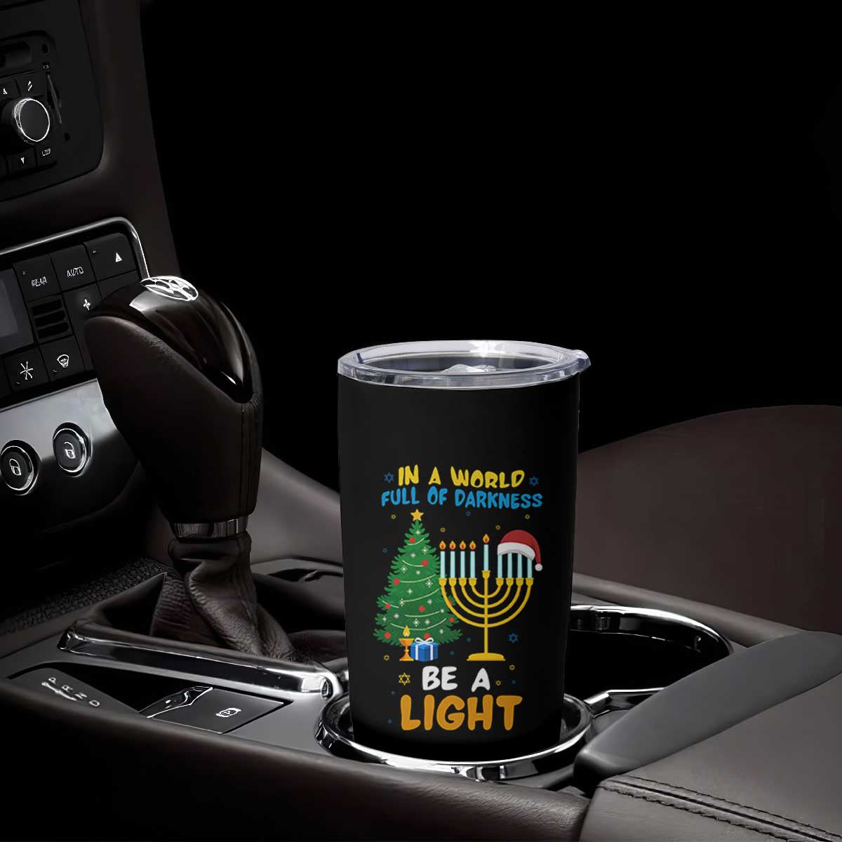 Be A Light Christmas Hanukkah Tumbler Cup Interfaith Family Gift TS12 Print Your Wear
