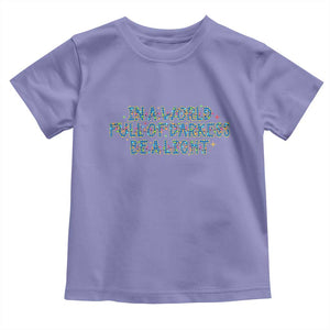 In A World Full Of Darkness Be A Light Toddler T Shirt Christmas Quote Gift TS12 Violet Print Your Wear