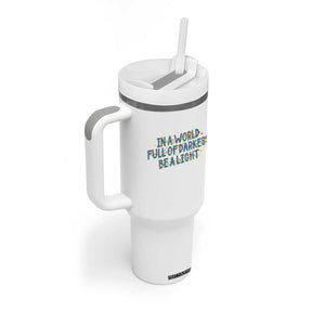 In A World Full Of Darkness Be A Light Tumbler With Handle Christmas Quote Gift TS12 Print Your Wear