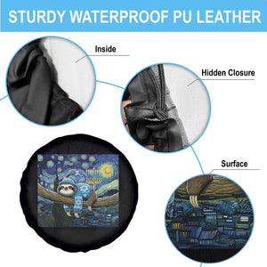 Funny Hanukkah Sloth Spare Tire Cover Van Gogh Starry Night Jewish Gift TS12 Print Your Wear