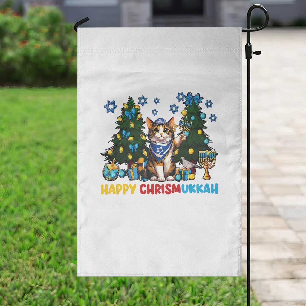 Happy Chrismukkah Garden Flag Funny Christmas Hanukkah Cat Lover Gift TS12 Print Your Wear