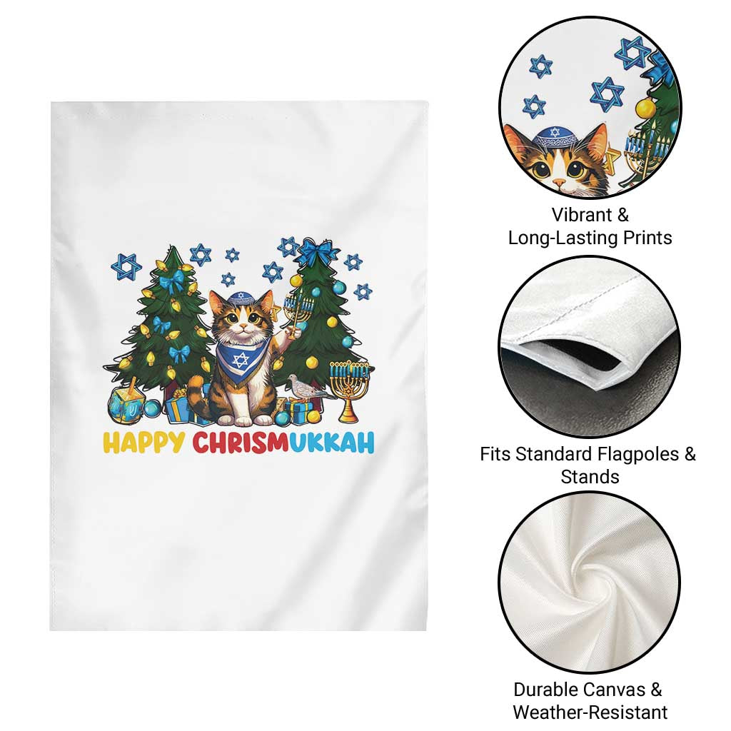 Happy Chrismukkah Garden Flag Funny Christmas Hanukkah Cat Lover Gift TS12 Print Your Wear