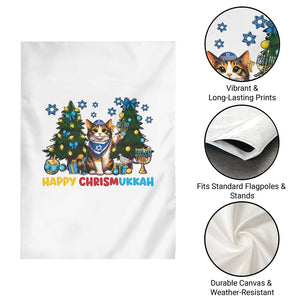 Happy Chrismukkah Garden Flag Funny Christmas Hanukkah Cat Lover Gift TS12 Print Your Wear