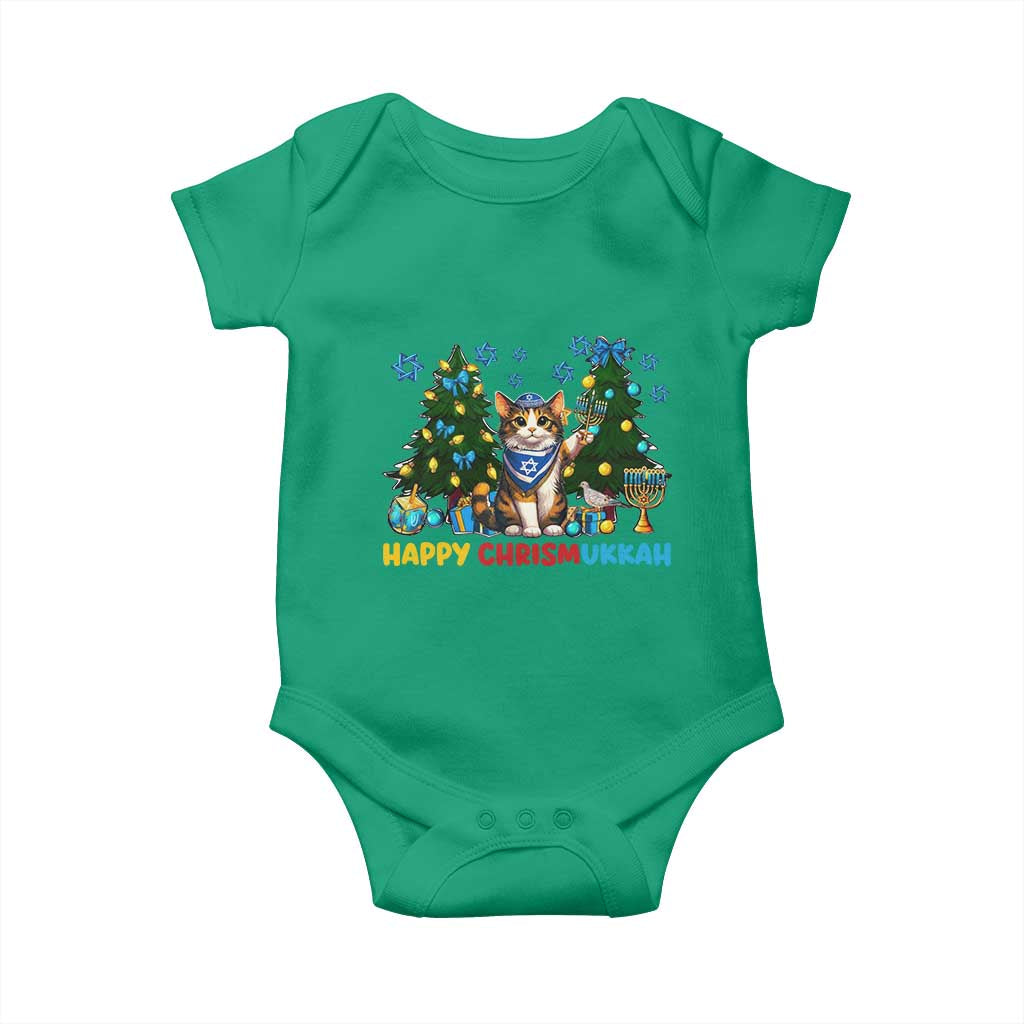 Happy Chrismukkah Baby Onesie Funny Christmas Hanukkah Cat Lover Gift TS12 Irish Green Print Your Wear