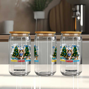 Happy Chrismukkah Glass Can Funny Christmas Hanukkah Cat Lover Gift TS12 Print Your Wear