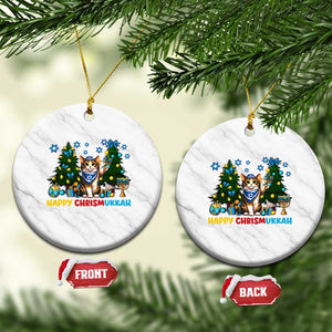 Happy Chrismukkah Ceramic Ornament Funny Xmas Hanukkah Cat Lover Gift TS12 1pc White Marble Print Your Wear