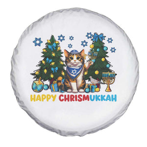 Happy Chrismukkah Spare Tire Cover Funny Christmas Hanukkah Cat Lover Gift TS12 Print Your Wear