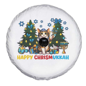 Happy Chrismukkah Spare Tire Cover Funny Christmas Hanukkah Cat Lover Gift TS12 Print Your Wear