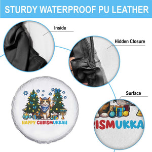 Happy Chrismukkah Spare Tire Cover Funny Christmas Hanukkah Cat Lover Gift TS12 Print Your Wear