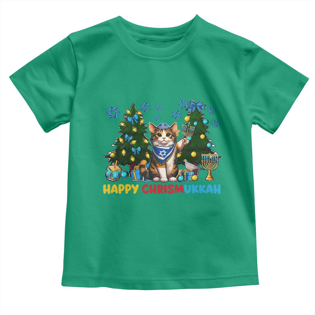 Happy Chrismukkah Toddler T Shirt Funny Christmas Hanukkah Cat Lover Gift TS12 Irish Green Print Your Wear