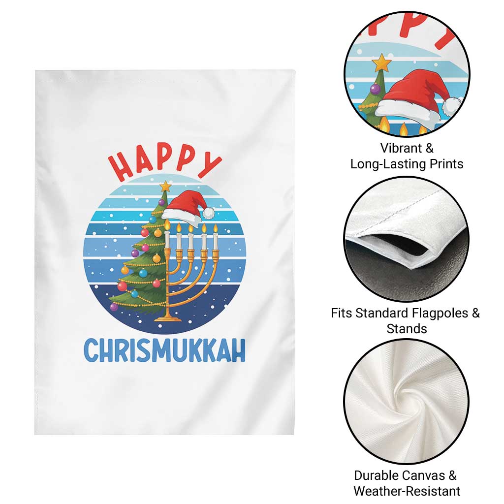 Happy Chrismukkah Garden Flag Menorah Candle Christmas Tree Holiday Jewish Gift TS12 Print Your Wear