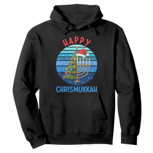 Happy Chrismukkah Hoodie Menorah Candle Christmas Tree Holiday Jewish Gift TS12 Black Print Your Wear