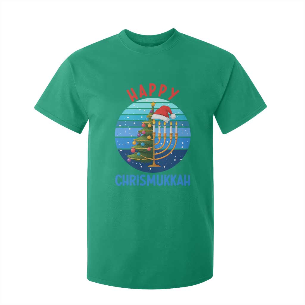 Happy Chrismukkah T Shirt For Kid Menorah Candle Christmas Tree Holiday Jewish Gift TS12 Irish Green Print Your Wear