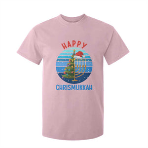 Happy Chrismukkah T Shirt For Kid Menorah Candle Christmas Tree Holiday Jewish Gift TS12 Light Pink Print Your Wear