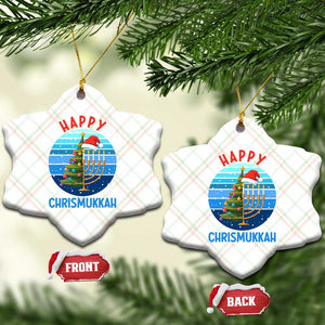 Happy Chrismukkah Ceramic Ornament Menorah Candle Xmas Tree Holiday Jewish Gift TS12 Print Your Wear