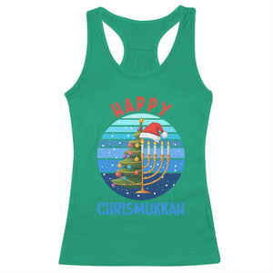 Happy Chrismukkah Racerback Tank Top Menorah Candle Christmas Tree Holiday Jewish Gift TS12 Irish Green Print Your Wear