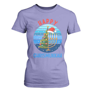 Happy Chrismukkah T Shirt For Women Menorah Candle Christmas Tree Holiday Jewish Gift TS12 Violet Print Your Wear