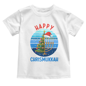Happy Chrismukkah Toddler T Shirt Menorah Candle Christmas Tree Holiday Jewish Gift TS12 White Print Your Wear