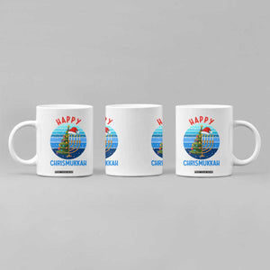 Happy Chrismukkah Coffee Mug Menorah Candle Christmas Tree Holiday Jewish Gift TS12 Print Your Wear