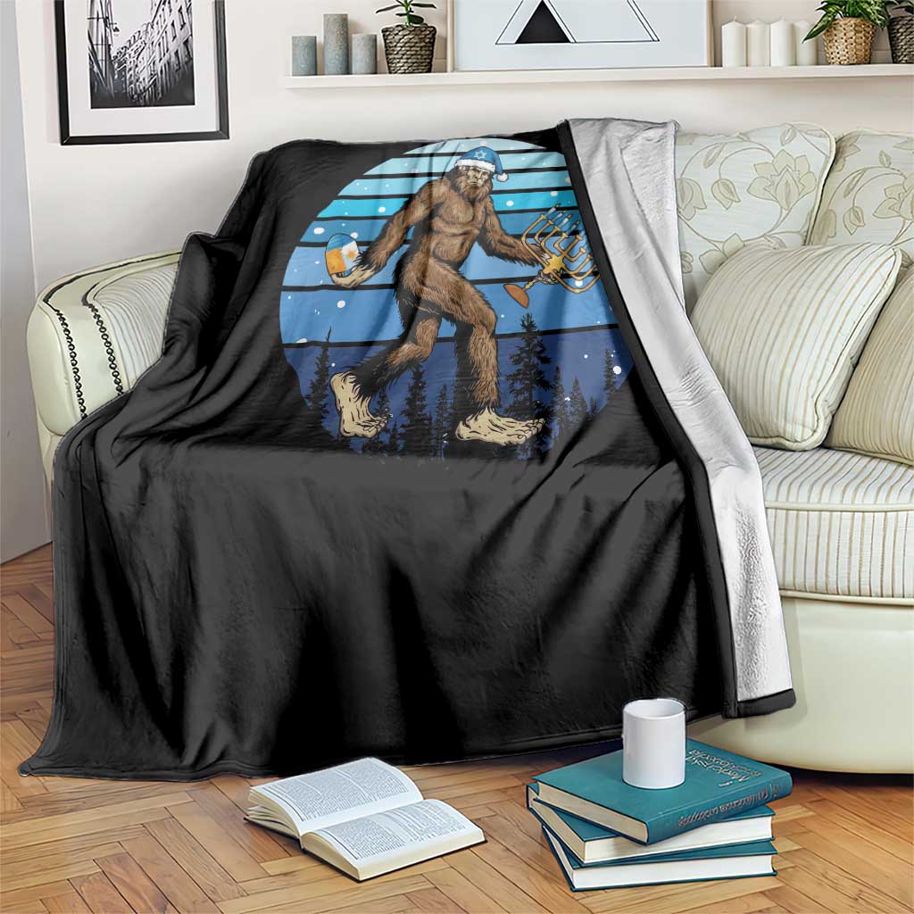 Funny Christmas Hanukkah Bigfoot Lover Throw Blanket Jewish Holiday Gift TS12 Print Your Wear
