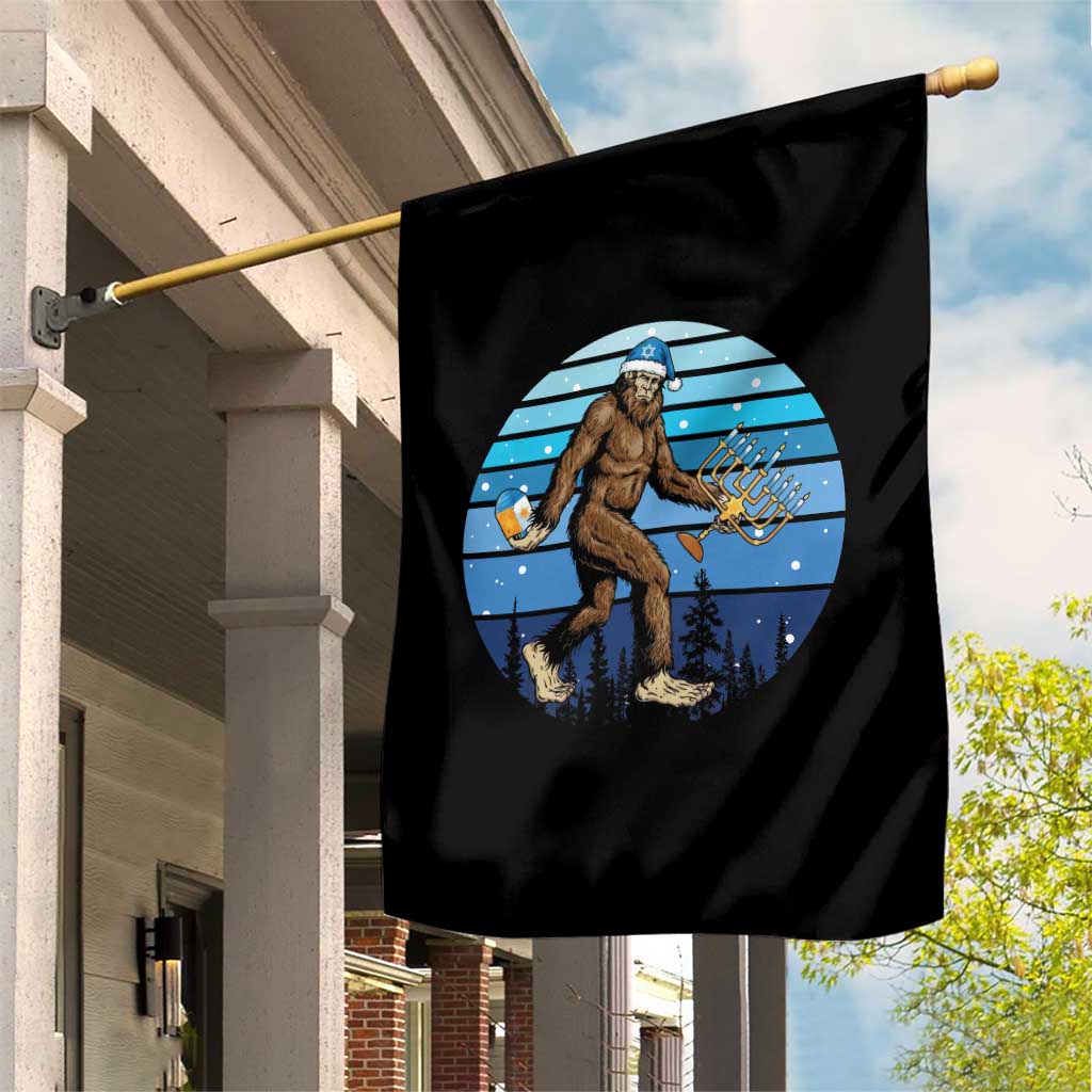 Funny Christmas Hanukkah Bigfoot Lover Garden Flag Jewish Holiday Gift TS12 Print Your Wear