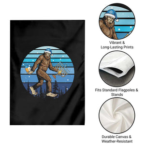 Funny Christmas Hanukkah Bigfoot Lover Garden Flag Jewish Holiday Gift TS12 Print Your Wear