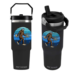 Funny Christmas Hanukkah Bigfoot Lover Flip Straw Tumbler Jewish Holiday Gift TS12 One Size: 30 oz Black Print Your Wear