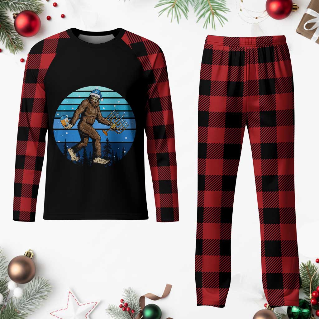 Funny Xmas Hanukkah Bigfoot Lover Plaid Pajama Set Jewish Holiday Gift TS12 Buffalo Plaid Print Your Wear