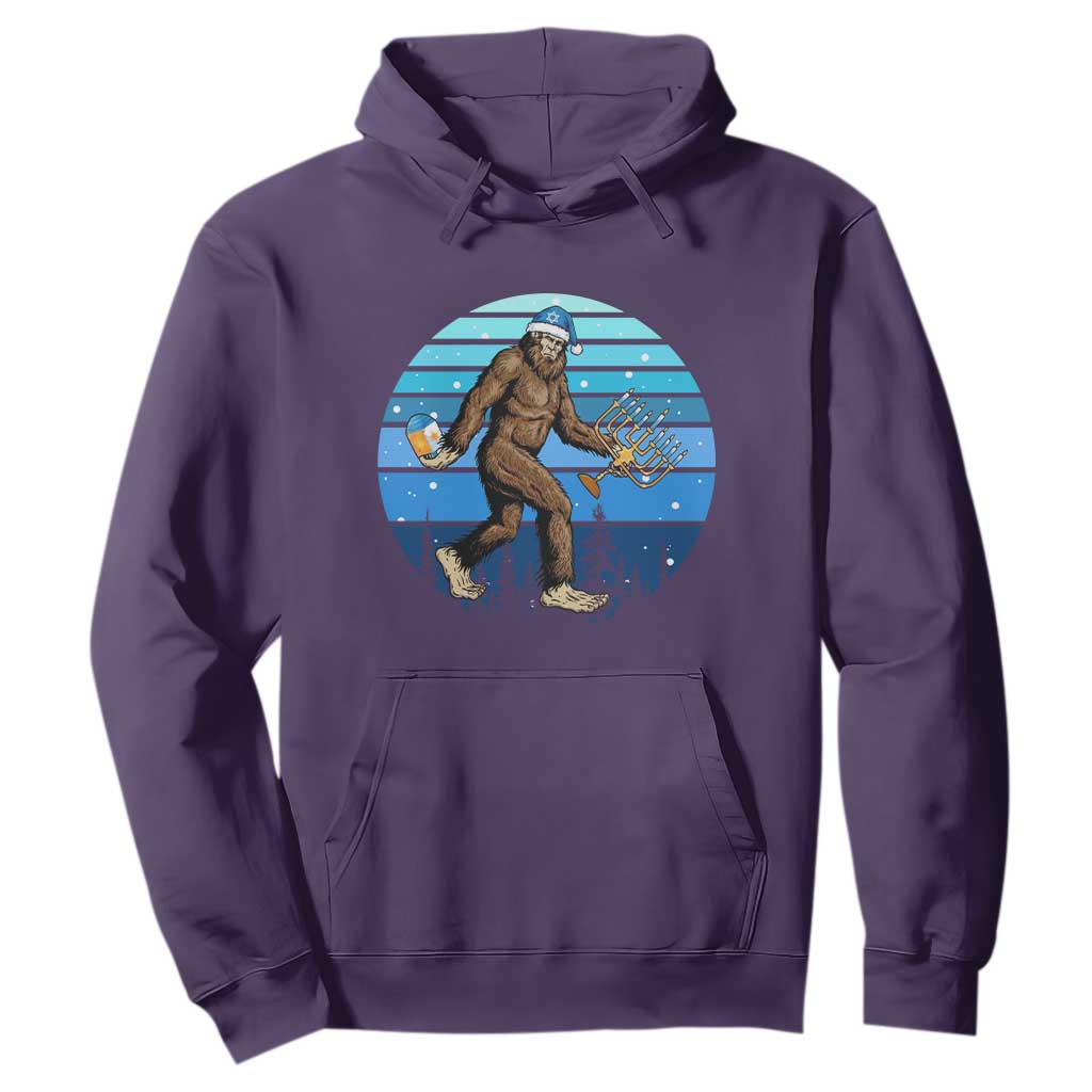 Funny Christmas Hanukkah Bigfoot Lover Hoodie Jewish Holiday Gift TS12 Purple Print Your Wear