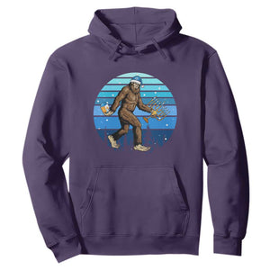 Funny Christmas Hanukkah Bigfoot Lover Hoodie Jewish Holiday Gift TS12 Purple Print Your Wear