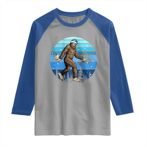 Funny Christmas Hanukkah Bigfoot Lover Raglan Shirt Jewish Holiday Gift TS12 Sport Gray Royal Print Your Wear