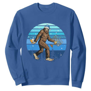 Funny Christmas Hanukkah Bigfoot Lover Sweatshirt Jewish Holiday Gift TS12 Royal Blue Print Your Wear