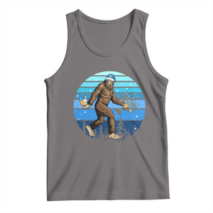 Funny Christmas Hanukkah Bigfoot Lover Tank Top Jewish Holiday Gift TS12 Deep Heather Print Your Wear