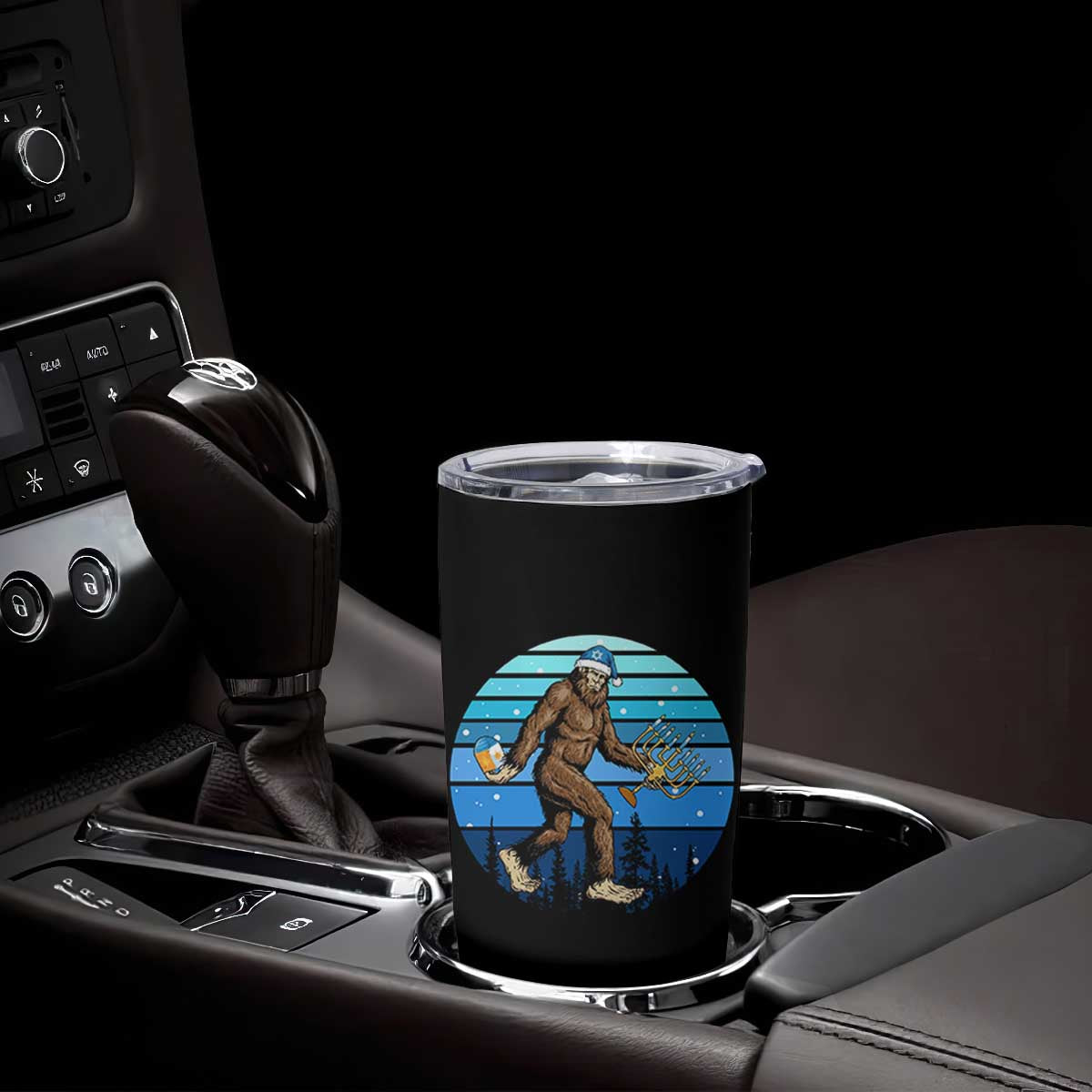 Funny Christmas Hanukkah Bigfoot Lover Tumbler Cup Jewish Holiday Gift TS12 Print Your Wear