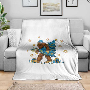 Funny Hanukkah Bigfoot Lover Jewish Holiday Gift Throw Blanket TS12 Print Your Wear
