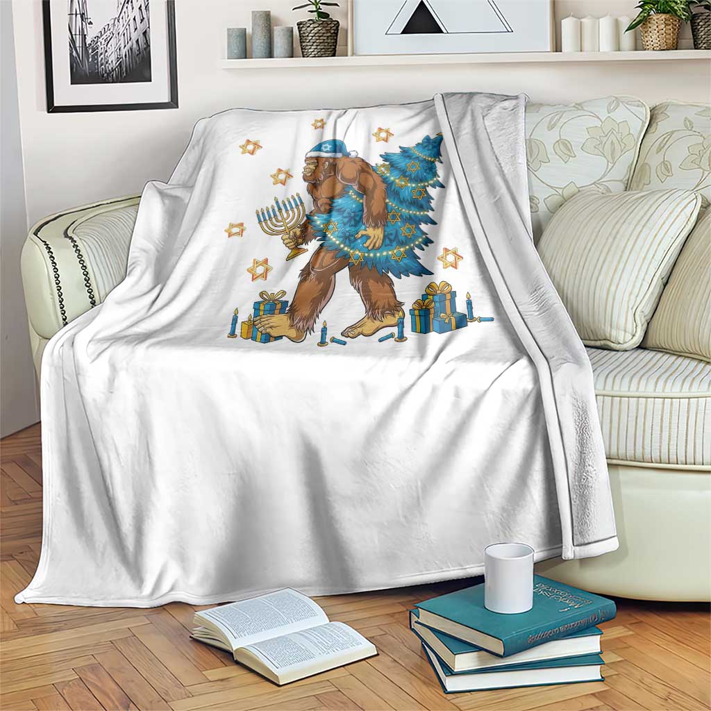 Funny Hanukkah Bigfoot Lover Jewish Holiday Gift Throw Blanket TS12 Print Your Wear
