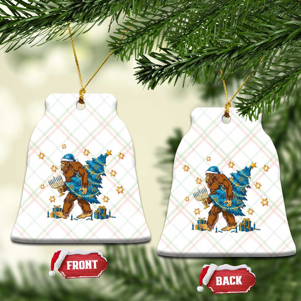 Funny Hanukkah Bigfoot Lover Jewish Holiday Gift Ceramic Ornament TS12 Print Your Wear