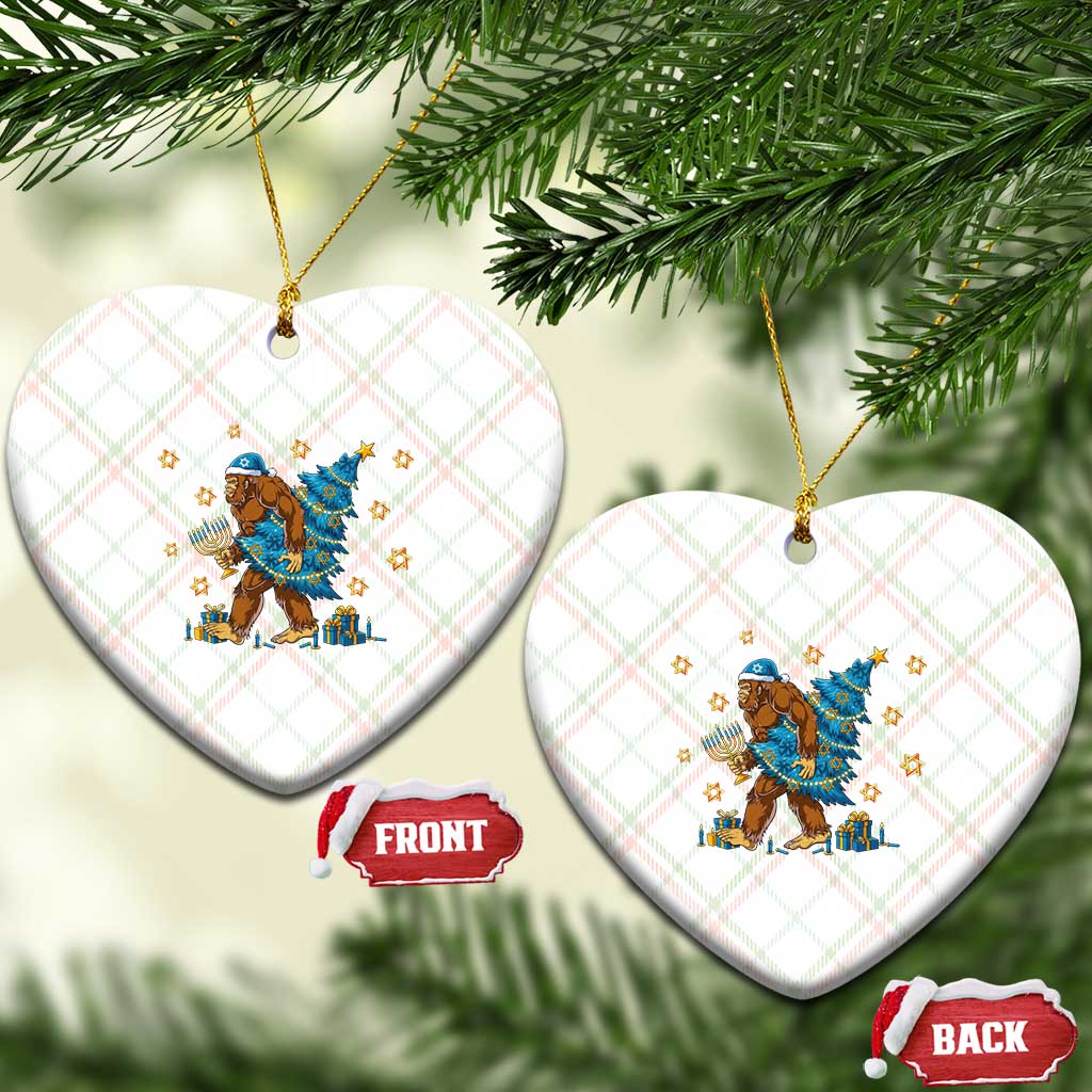 Funny Hanukkah Bigfoot Lover Jewish Holiday Gift Ceramic Ornament TS12 Print Your Wear