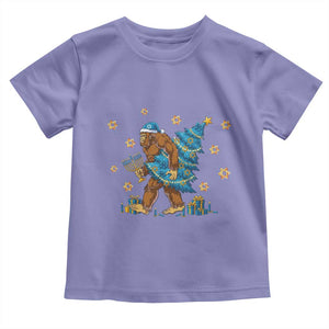 Funny Hanukkah Bigfoot Lover Jewish Holiday Gift Toddler T Shirt TS12 Violet Print Your Wear