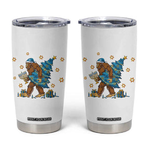 Funny Hanukkah Bigfoot Lover Jewish Holiday Gift Tumbler Cup TS12 White Print Your Wear