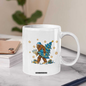 Funny Hanukkah Bigfoot Lover Jewish Holiday Gift Coffee Mug TS12 Print Your Wear