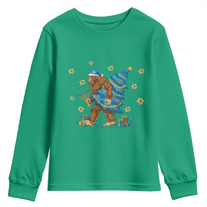 Funny Hanukkah Bigfoot Lover Jewish Holiday Gift Youth Sweatshirt TS12 Irish Green Print Your Wear