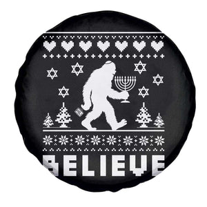 Funny Hanukkah Bigfoot Spare Tire Cover Believe Ugly Sweater Jewish Holiday Gift TS12 Print Your Wear